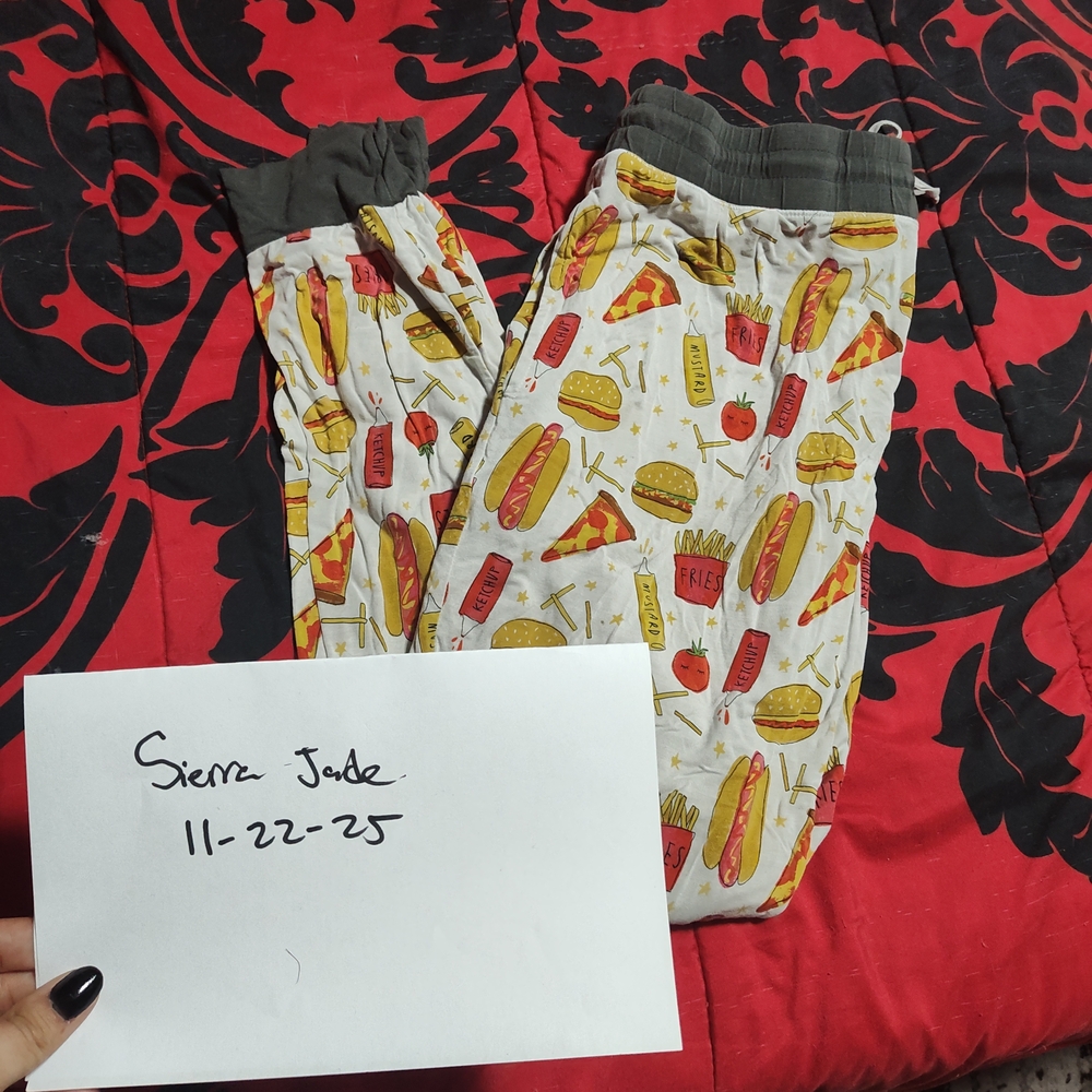 Fun Food Print Pajama Pants Little Sleepies Women's Large